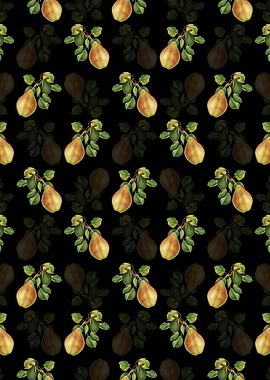 Floral Pear Branch Pattern