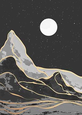 Abstract Mountain art