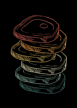 Cooking beef colourful