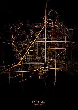 Fairfield City Map Gold
