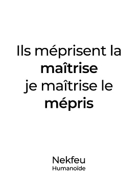 Nekfeu Humanoide Poster