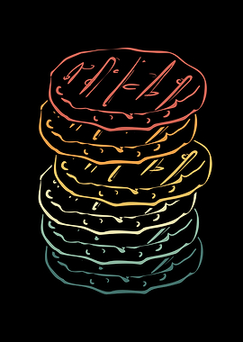 Colourful hamburger patty