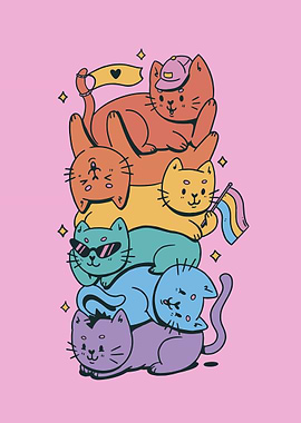 Lgbtq cats cartoon