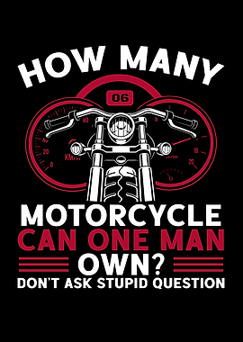 Many motorcycles can man o