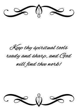 Sharp Spiritual Tools