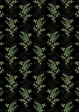 Black Tree Fuchsia Pattern