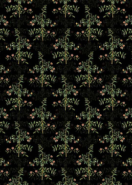 Goji Berry Branch Pattern