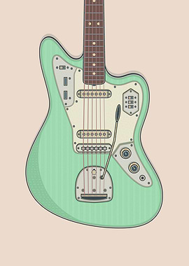 Surf Green Jag Guitar