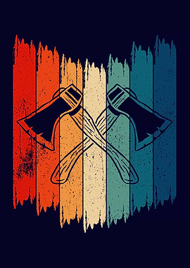 Vintage Axe Throwing Retro