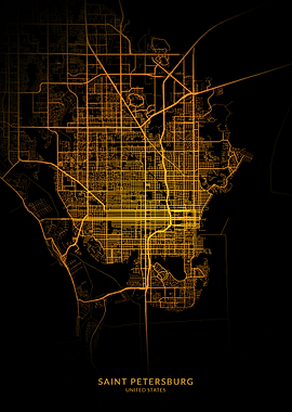 Saint Petersburg City Map