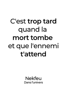 Nekfeu Poster