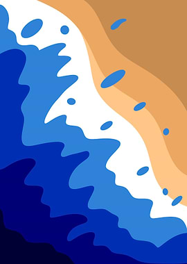 Abstract beach wave