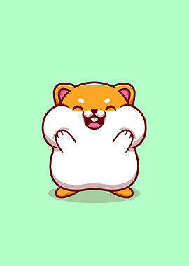 Cute hamster holding