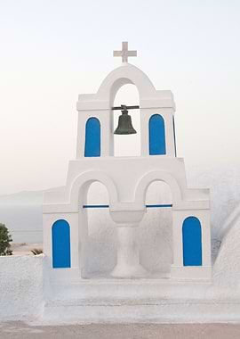 White Blue Bell Tower 1