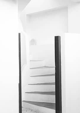 Santorini Oia Stairs BW 2