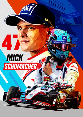 Mick Schumacher Low Poly