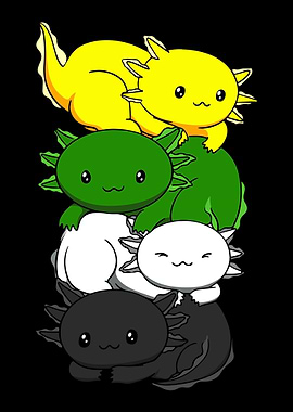 Skoliosexual Flag Axolotl