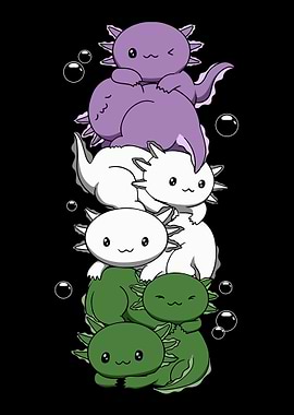 Genderqueer Flag Axolotl