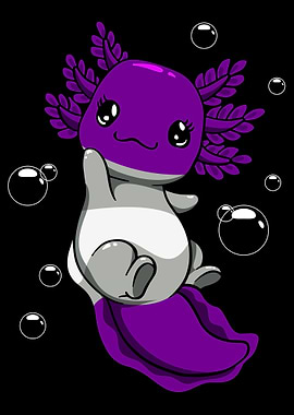Graysexual Flag Axolotl