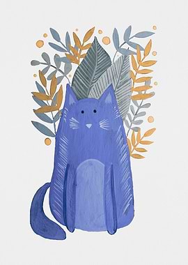 Purple Cat and foliage
