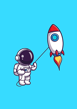 astronaut playing rocket