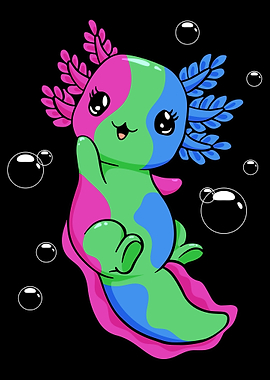 Polysexual Flag Axolotl