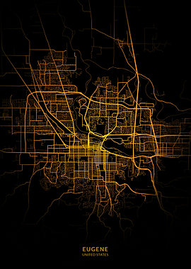 Eugene USA City Map