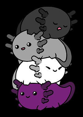 Kawaii Axolotl Pile