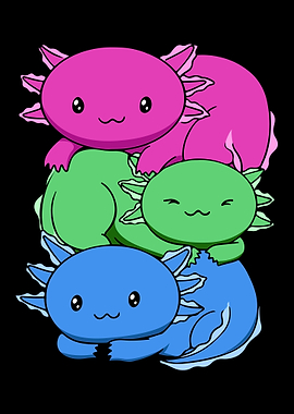 Polysexual Flag Axolotl