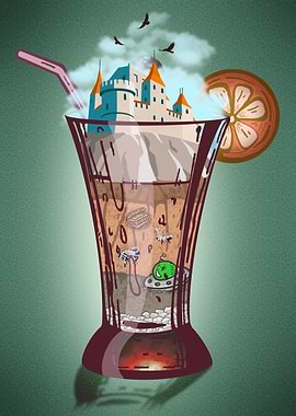 Mysterious castle cocktail