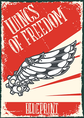 Steampunk freedom wings