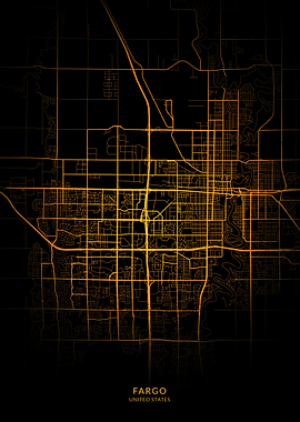 Fargo USA City Map