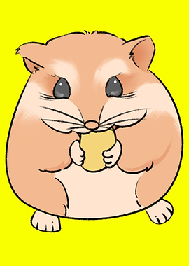 Hamster Eating Nut