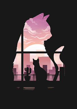 Sunset Cat