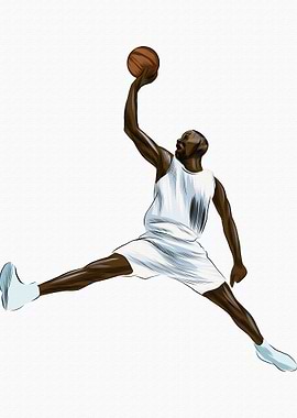 Abstract basketball player