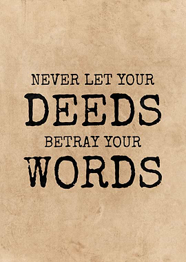 Deeds and Words