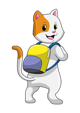 Cat Student Backpack