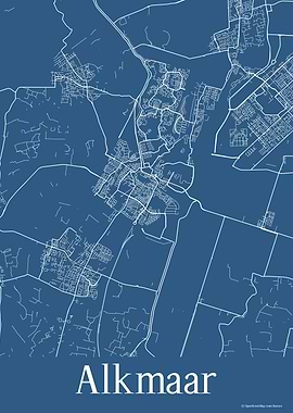 Alkmaar Blue Map