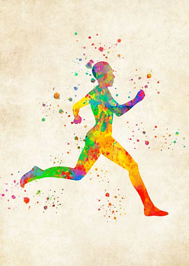 Marathon watercolor