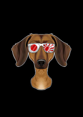 Dachshund Japan Sunglasses