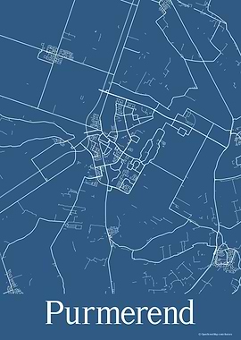 Purmerend Blue Map