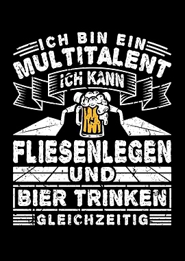 Bier Trinken Fliesenleger