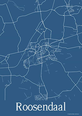 Roosendaal Blue Map