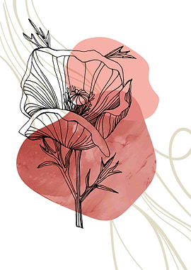 Poppy Botanical Floral
