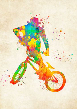 Road bike watercolor