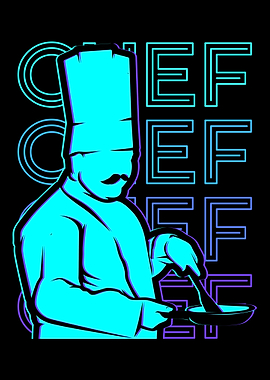 Chef Cook Cooking Retro