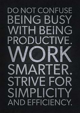 Busy vs Productive