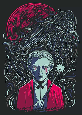 Raven wizard magic Poster