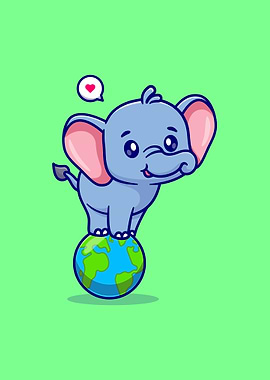 elephant standing on earth