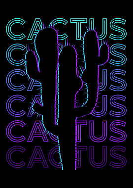 Cactus Cacti Retro